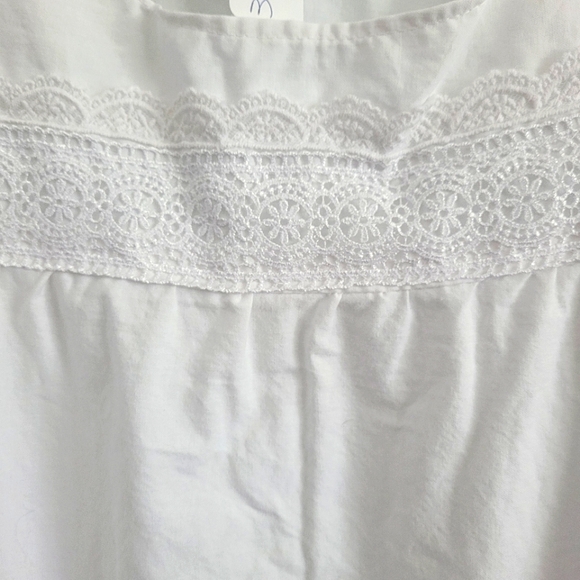 Bridgerton Inspired White Cotton Nightgown - Picture 3 of 5